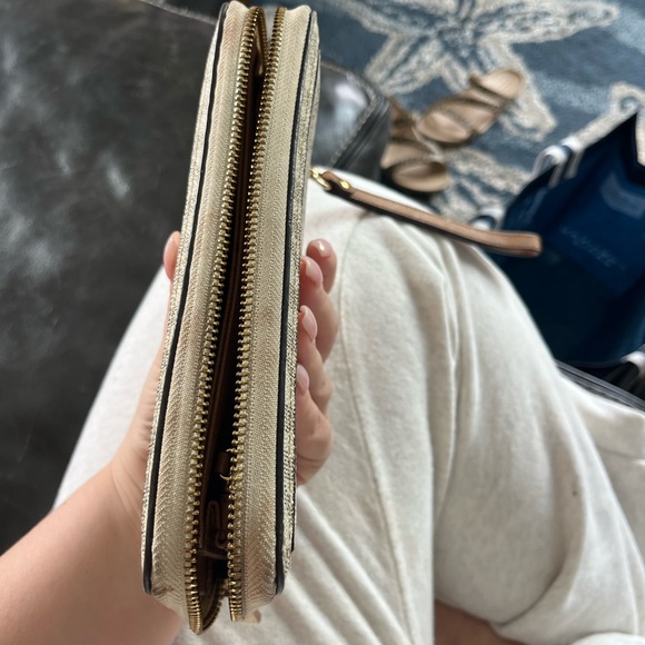 Michael Kors Tan Monogram Wristlet - Picture 4 of 5